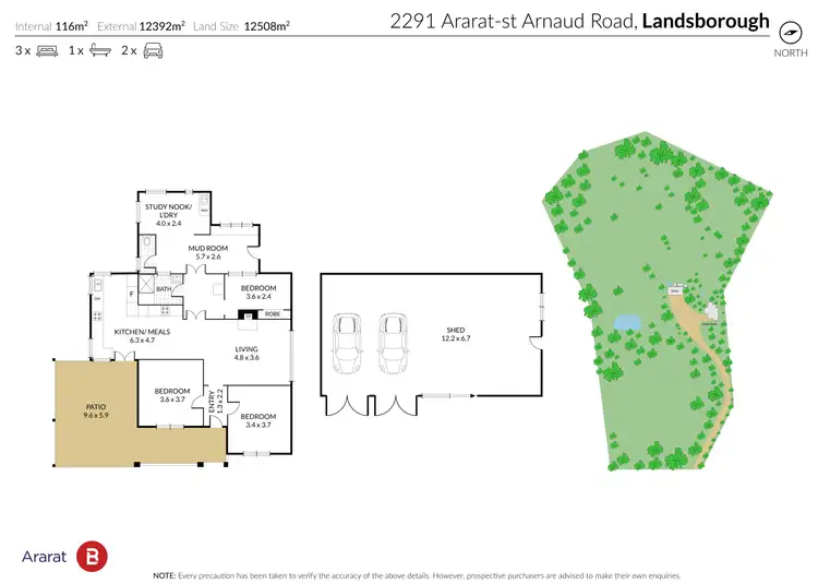 Floorplan of Homely house listing, 2291 Ararat-St Arnaud Road, Landsborough VIC 3384
