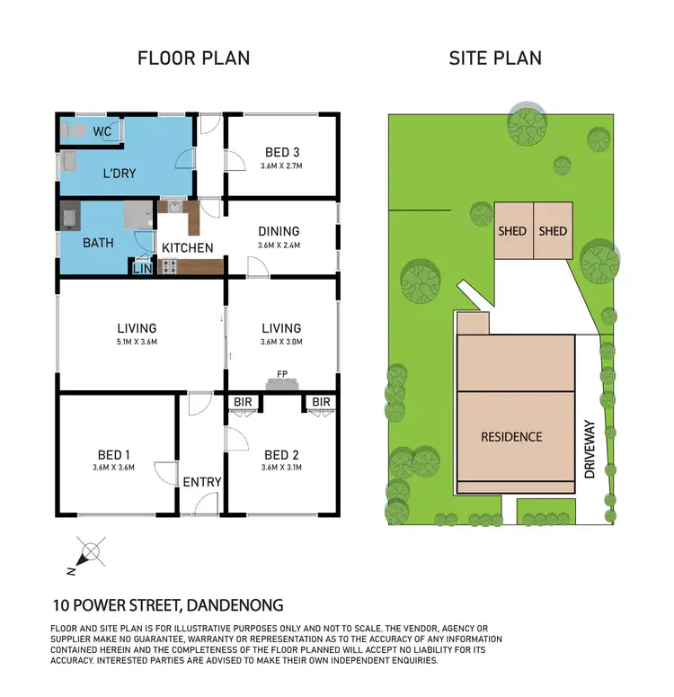 Floorplan of Homely house listing, 10 Power Street, Dandenong VIC 3175