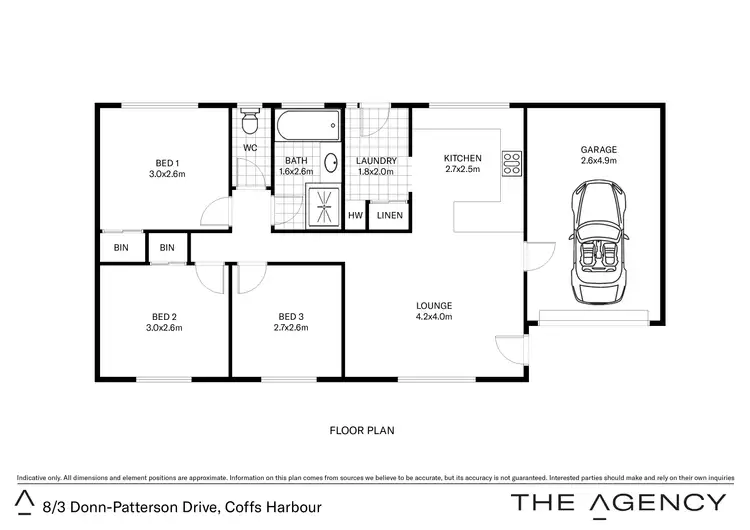 Floorplan of Homely villa listing, 8/3 Donn-Patterson Drive, Coffs Harbour NSW 2450