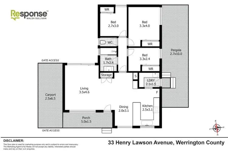 Floorplan of Homely house listing, 33 Henry Lawson Avenue, Werrington County NSW 2747