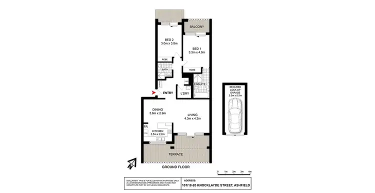 Floorplan of Homely apartment listing, 101/18-20 Knocklayde Street, Ashfield NSW 2131