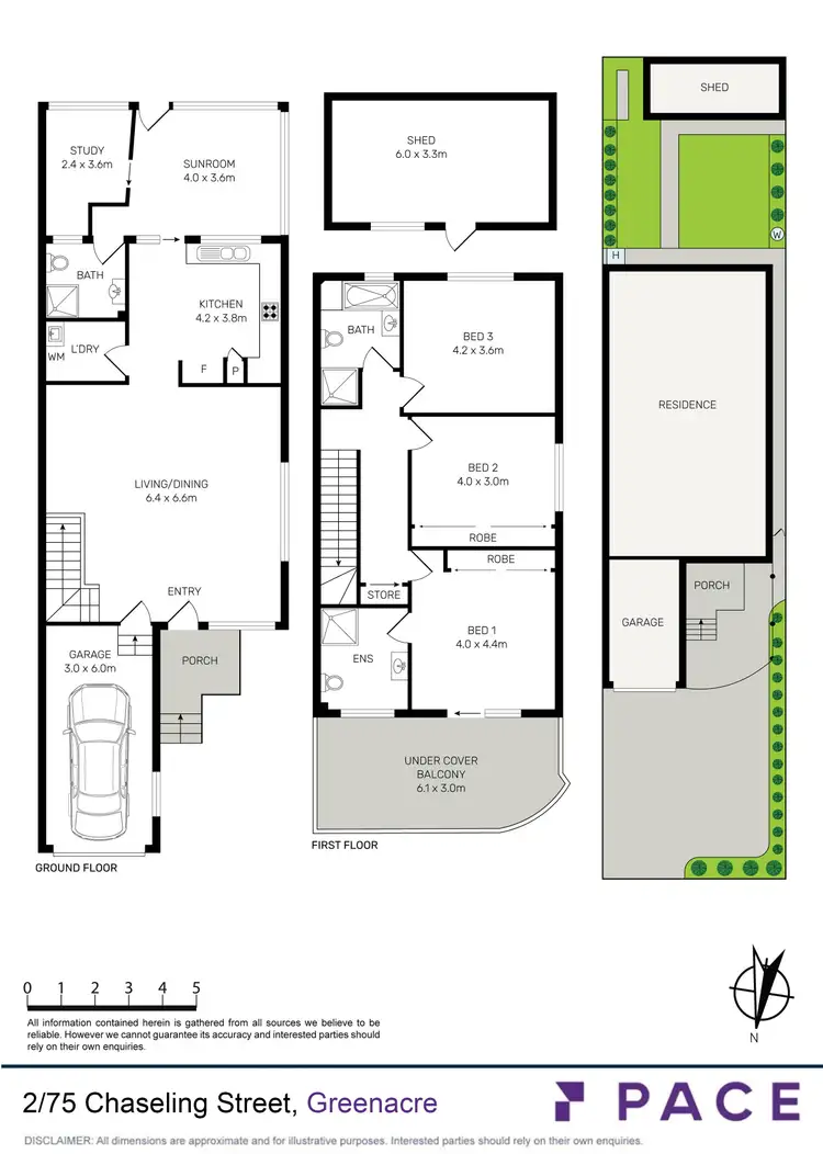 Floorplan of Homely semi-detached listing, 2/75 Chaseling Street, Greenacre NSW 2190