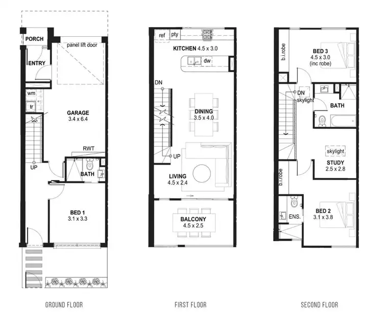 Floorplan of Homely townhouse listing, 24D Parnt Avenue, Prospect SA 5082
