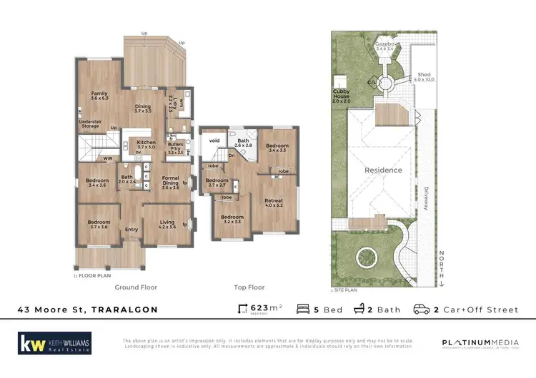 Floorplan of Homely house listing, 43 Moore Street, Traralgon VIC 3844