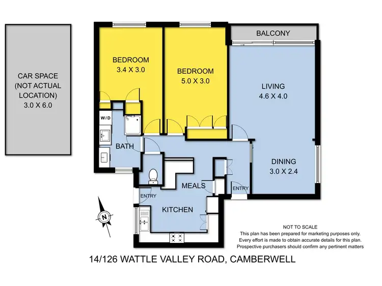 Floorplan of Homely apartment listing, 14/126 Wattle Valley Road, Camberwell VIC 3124