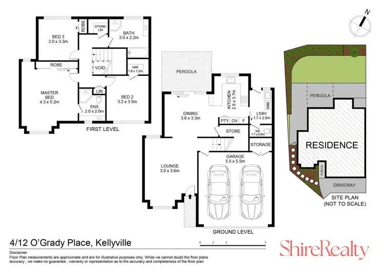 Floorplan of Homely townhouse listing, 4/12 O'Grady Place, Kellyville NSW 2155