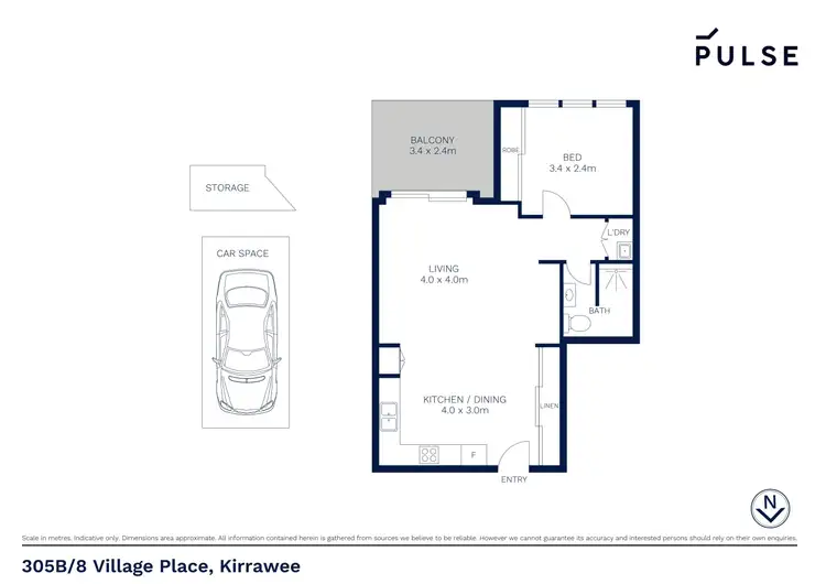 Floorplan of Homely apartment listing, 305b/8 Village Place, Kirrawee NSW 2232