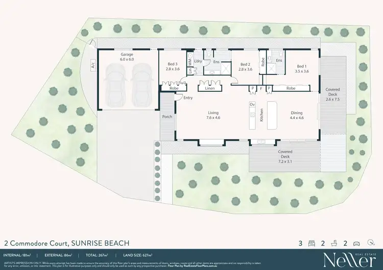 Floorplan of Homely house listing, 2 Commodore Court, Sunrise Beach QLD 4567