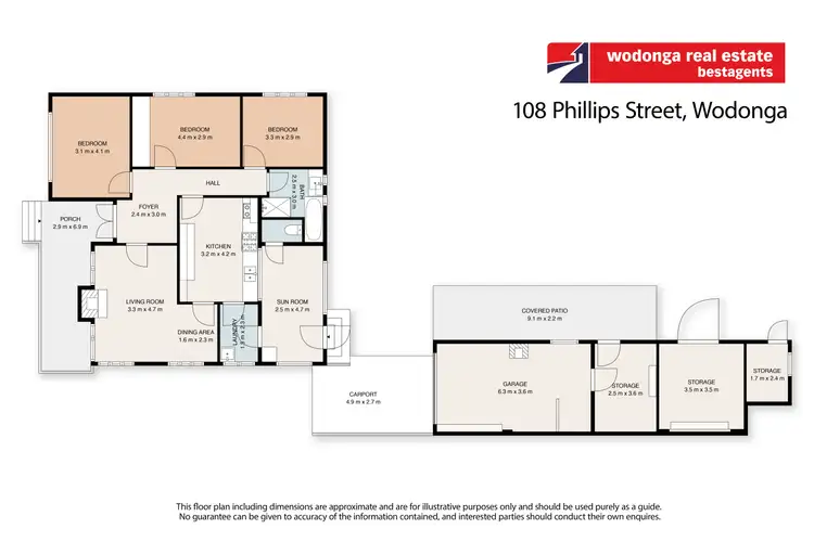 Floorplan of Homely house listing, 108 Phillips Street, Wodonga VIC 3690
