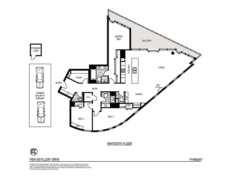 Floorplan of Homely apartment listing, 19D/4 Distillery Drive, Pyrmont NSW 2009