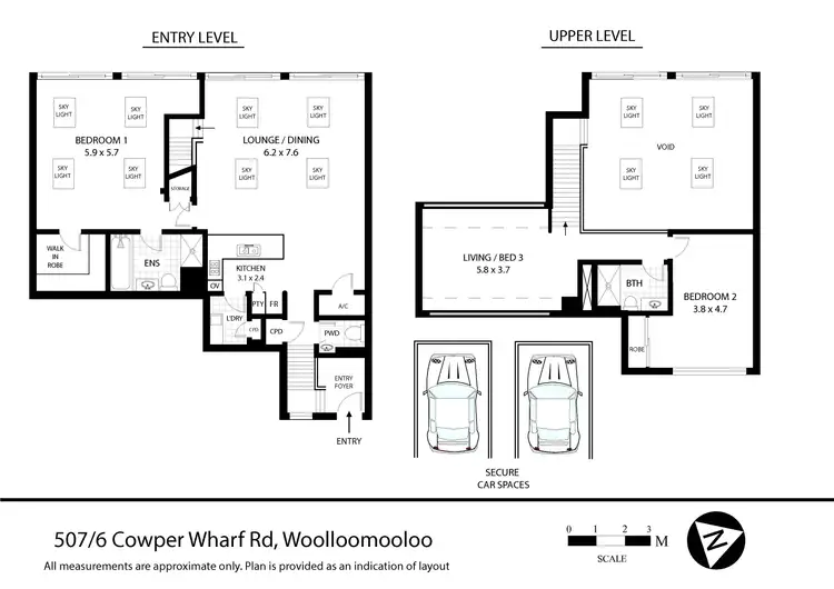 Floorplan of Homely apartment listing, 507/6 Cowper Wharf Roadway, Woolloomooloo NSW 2011