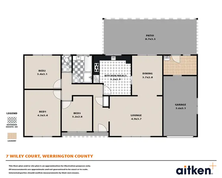 Floorplan of Homely house listing, 7 Wiley Court, Werrington County NSW 2747