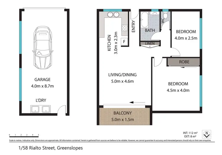 Floorplan of Homely unit listing, 1/58 Rialto Street, Coorparoo QLD 4151