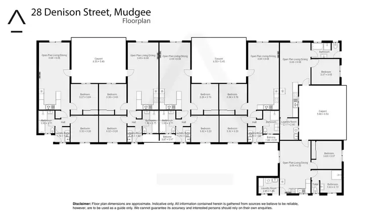 Floorplan of Homely block of units listing, 28 Denison Street, Mudgee NSW 2850