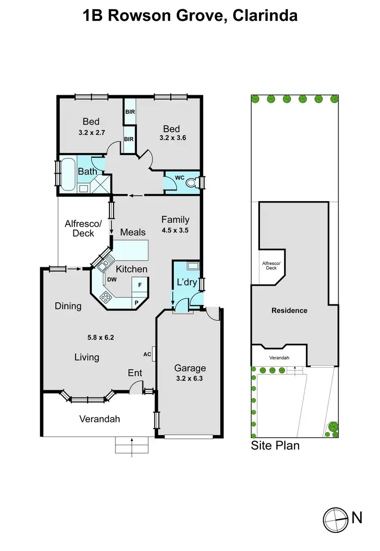 Floorplan of Homely townhouse listing, 1B Rowson Grove, Clarinda VIC 3169
