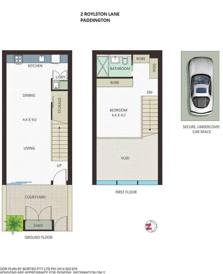 Floorplan of Homely townhouse listing, 2 Roylston Lane, Paddington NSW 2021