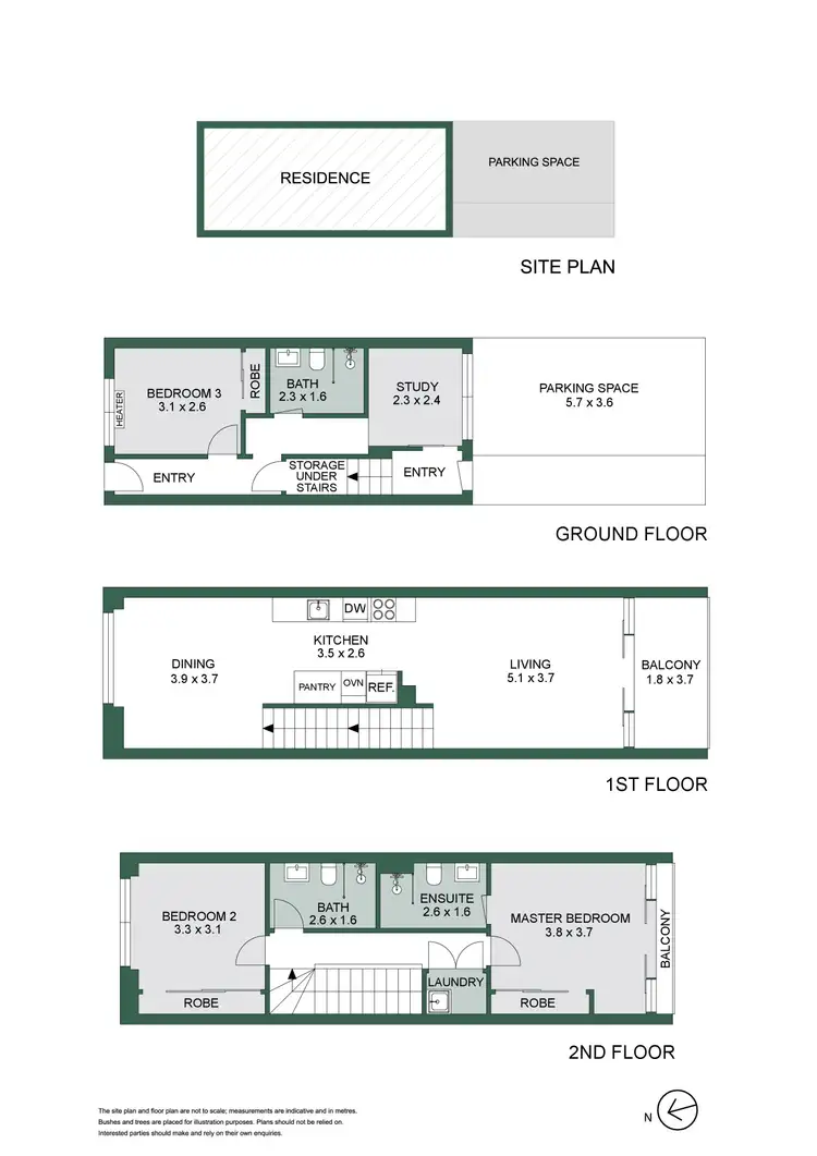 Floorplan of Homely townhouse listing, 13A Kent Street, Richmond VIC 3121