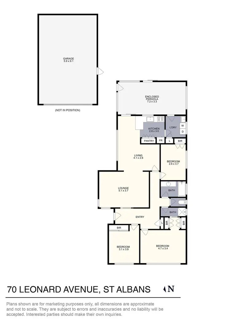Floorplan of Homely house listing, 70 Leonard Avenue, St Albans VIC 3021