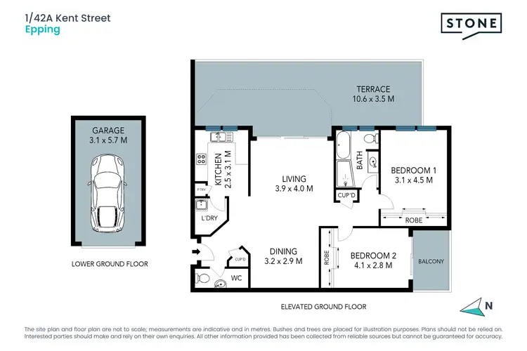 Floorplan of Homely unit listing, 1/42A Kent Street, Epping NSW 2121