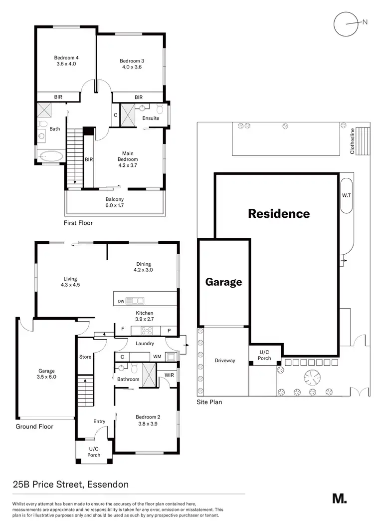 Floorplan of Homely house listing, 25B Price Street, Essendon VIC 3040