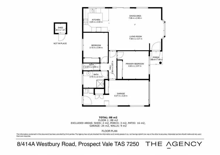 Floorplan of Homely unit listing, 8/414A Westbury Road, Prospect Vale TAS 7250