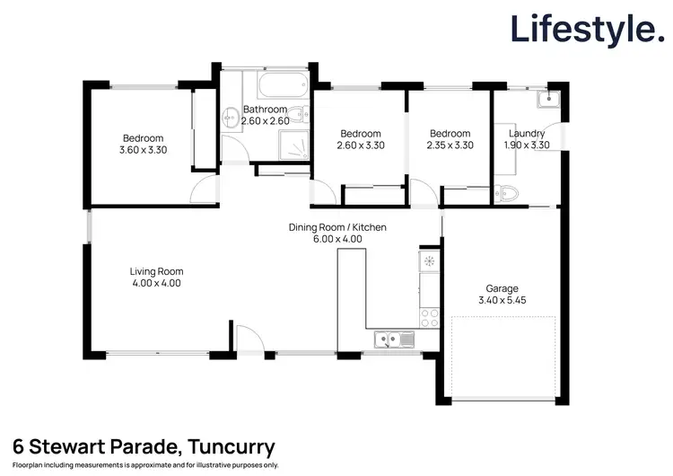 Floorplan of Homely house listing, 6 Stewart Parade, Tuncurry NSW 2428