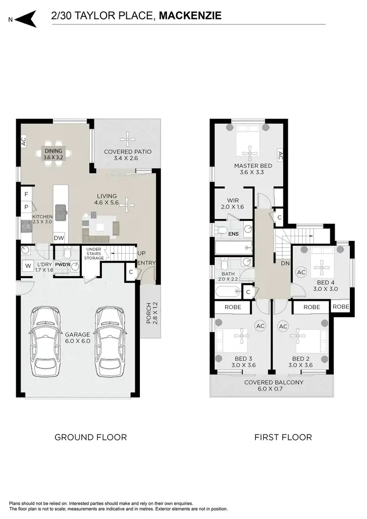 Floorplan of Homely townhouse listing, 2/30 Taylor Place, Mackenzie QLD 4156