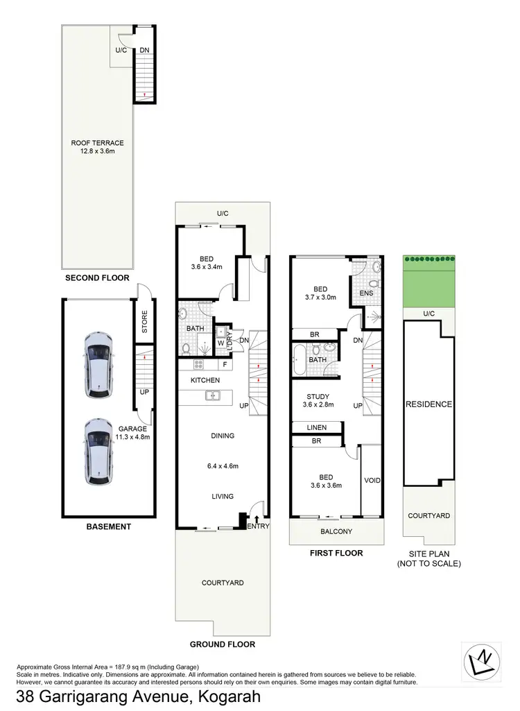 Floorplan of Homely townhouse listing, 38 Garrigarrang Avenue, Kogarah NSW 2217