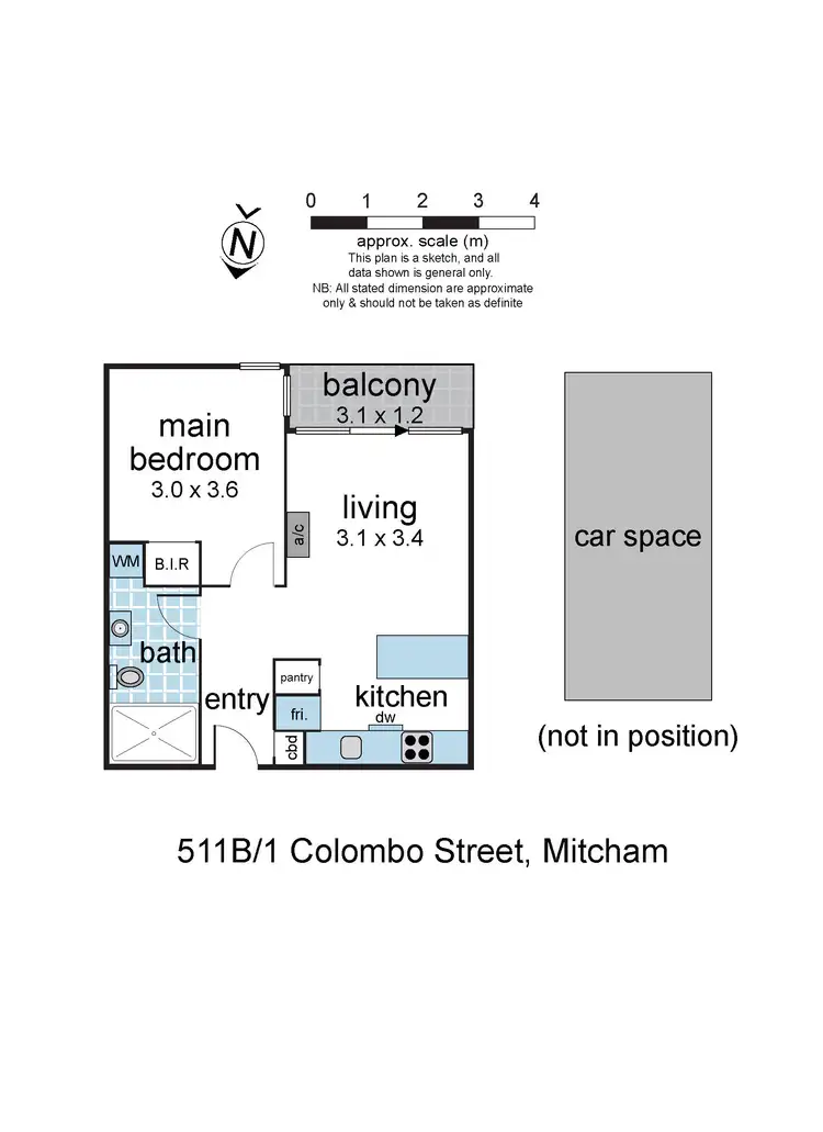Floorplan of Homely apartment listing, 511B/1-19 Colombo Street, Mitcham VIC 3132