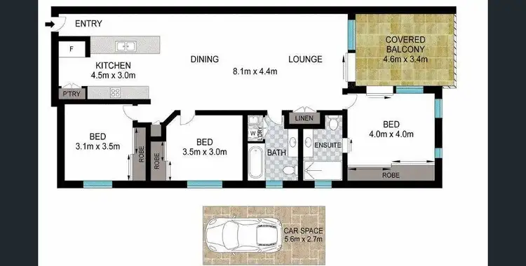 Floorplan of Homely unit listing, 3/35 Burrai Street, Morningside QLD 4170