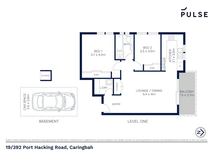 Floorplan of Homely apartment listing, 19/392 Port Hacking Road, Caringbah NSW 2229