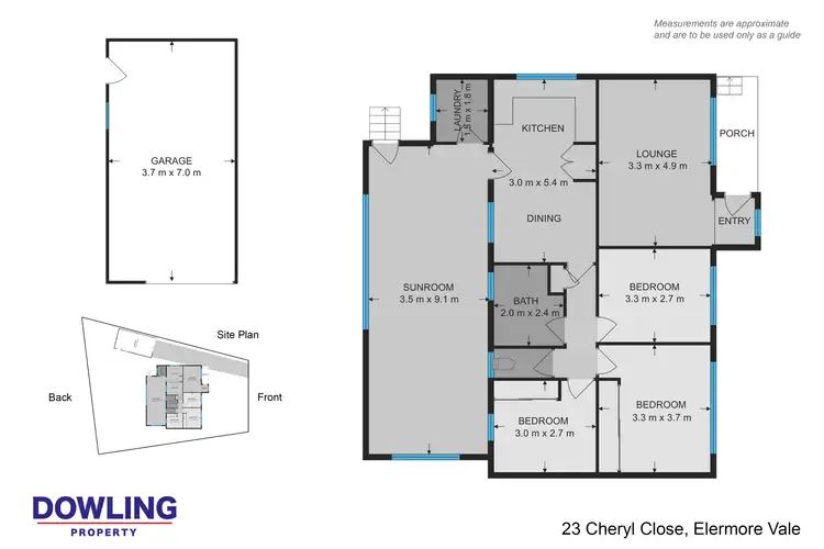 Floorplan of Homely house listing, 23 Cheryl Close, Elermore Vale NSW 2287