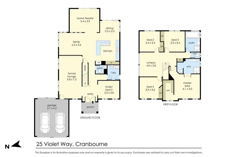 Floorplan of Homely house listing, 25 Violet Way, Cranbourne VIC 3977