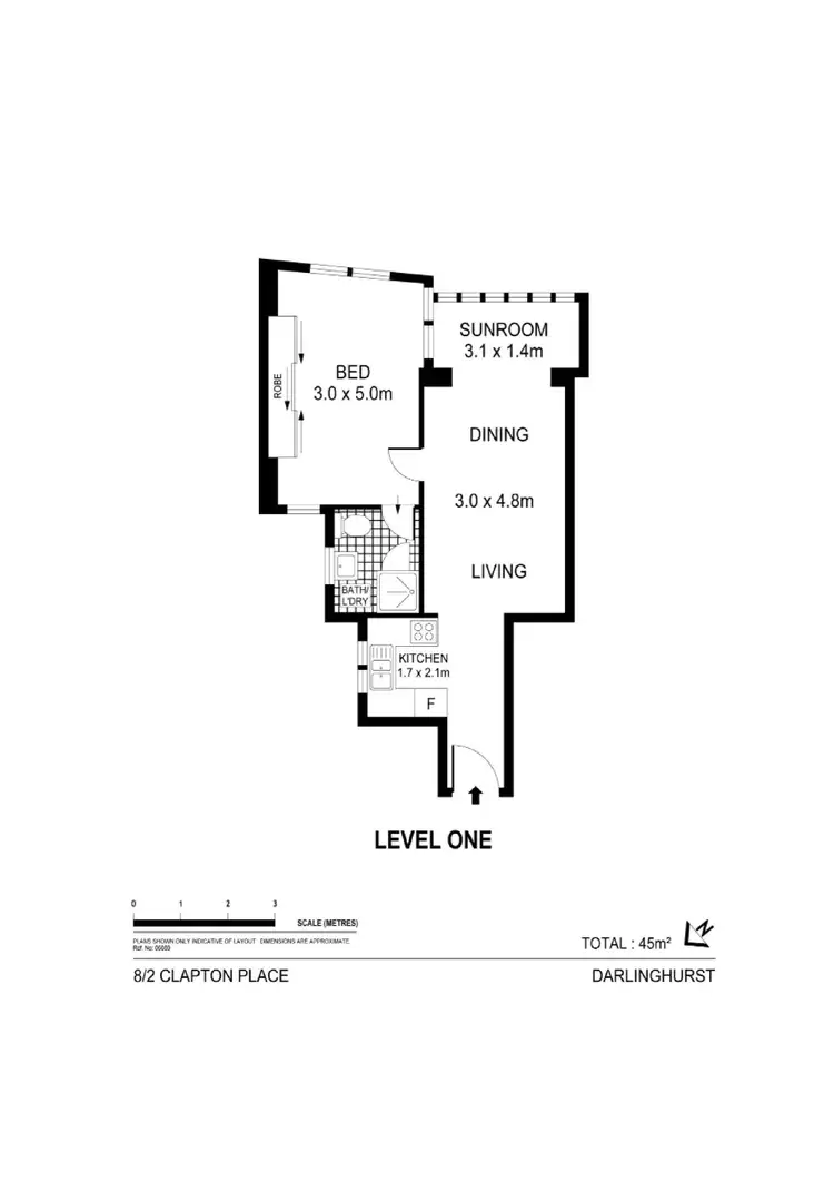 Floorplan of Homely apartment listing, 8/2 Clapton Place, Darlinghurst NSW 2010