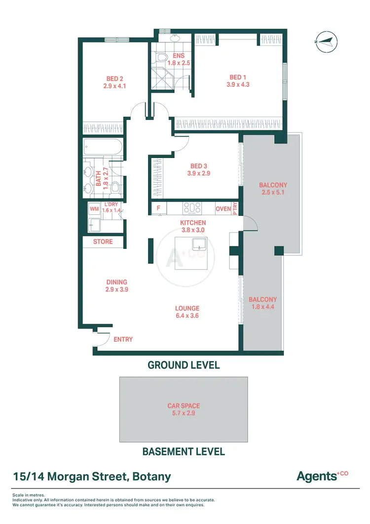Floorplan of Homely apartment listing, 15/14 Morgan Street, Botany NSW 2019
