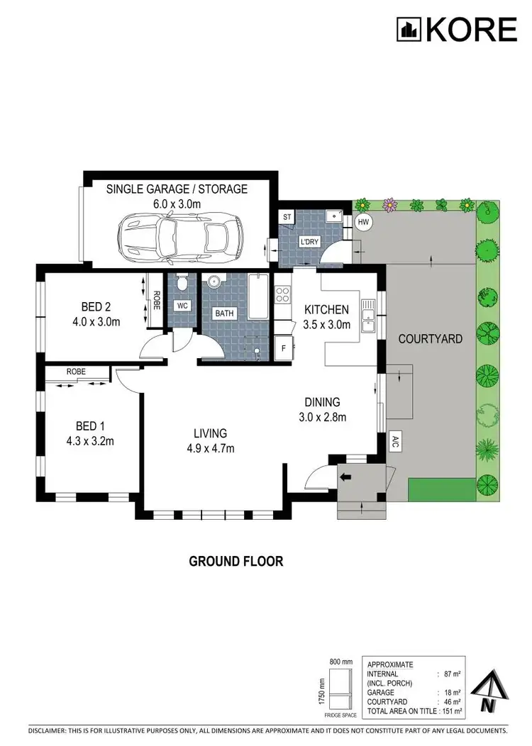 Floorplan of Homely villa listing, 1/4-6 Kooraban Street, Waterfall NSW 2233