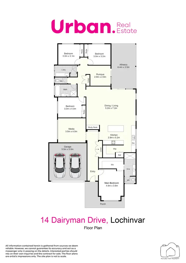 Floorplan of Homely house listing, 14 Dairyman Drive, Lochinvar NSW 2321