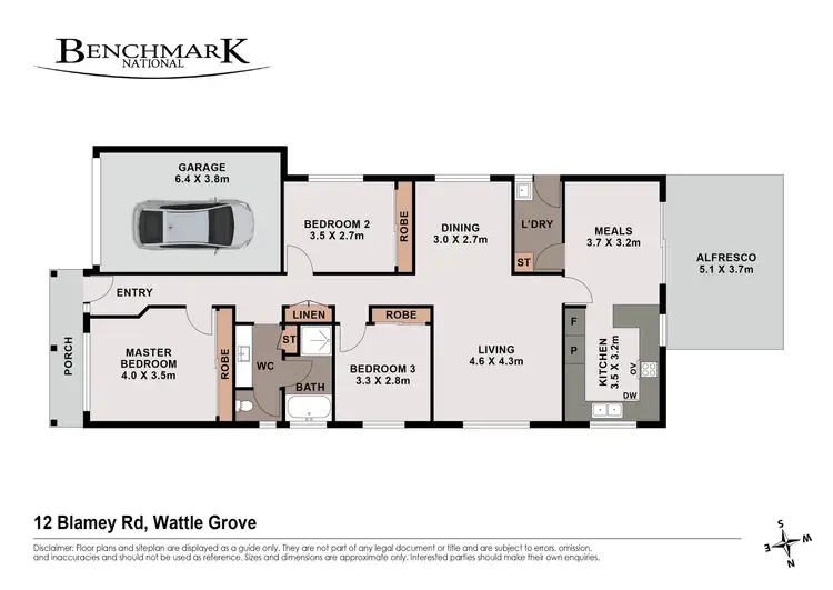 Floorplan of Homely house listing, 12 Blamey Road, Wattle Grove NSW 2173
