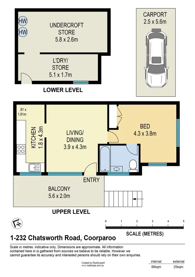 Floorplan of Homely unit listing, 1/232 Chatsworth Road, Coorparoo QLD 4151