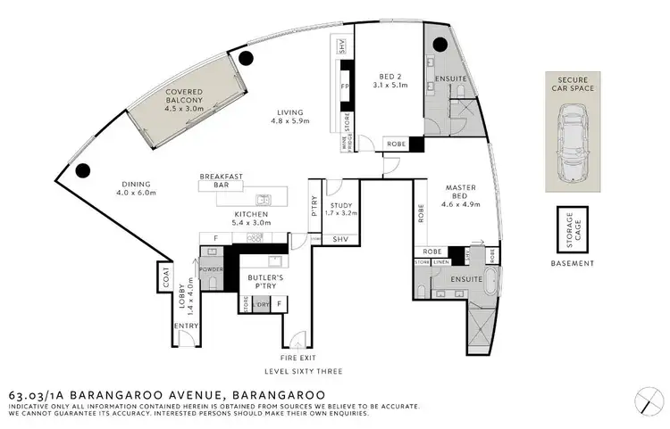 Floorplan of Homely apartment listing, 1A Barangaroo Avenue, Barangaroo NSW 2000