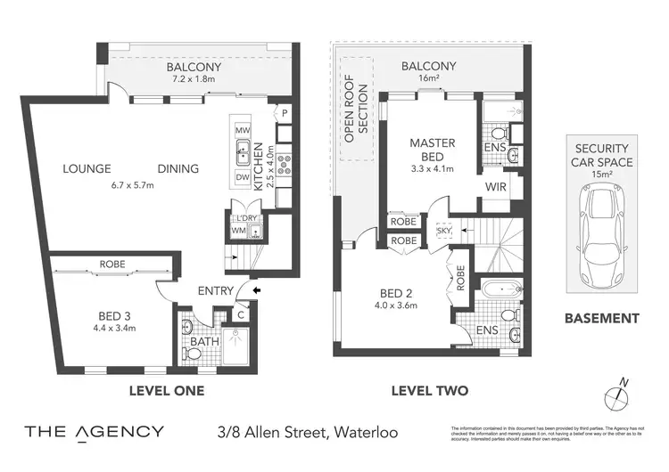 Floorplan of Homely apartment listing, 3/8 Allen Street, Waterloo NSW 2017