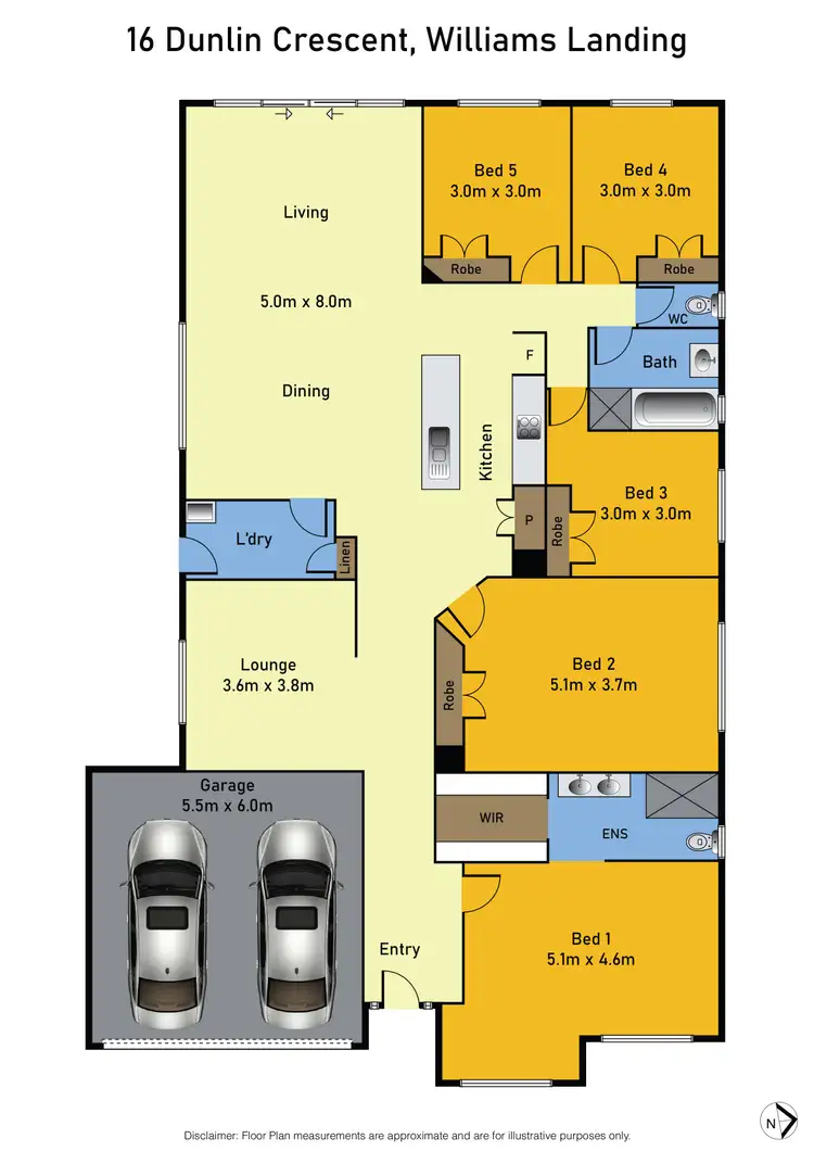 Floorplan of Homely house listing, 16 Dunlin Crescent, Williams Landing VIC 3027