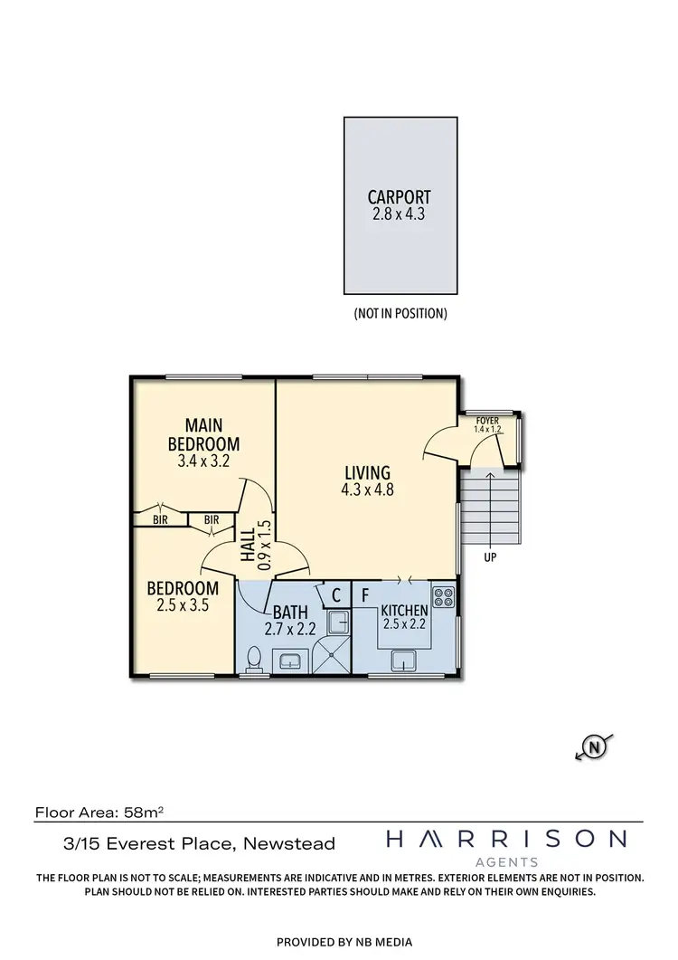 Floorplan of Homely unit listing, 3/15 Everest Place, Newstead TAS 7250