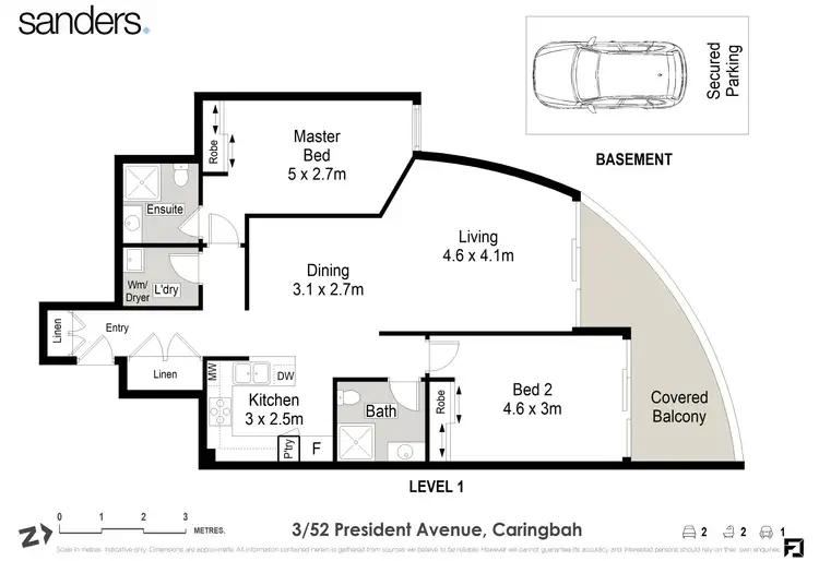 Floorplan of Homely apartment listing, 3/52 President Avenue, Caringbah NSW 2229