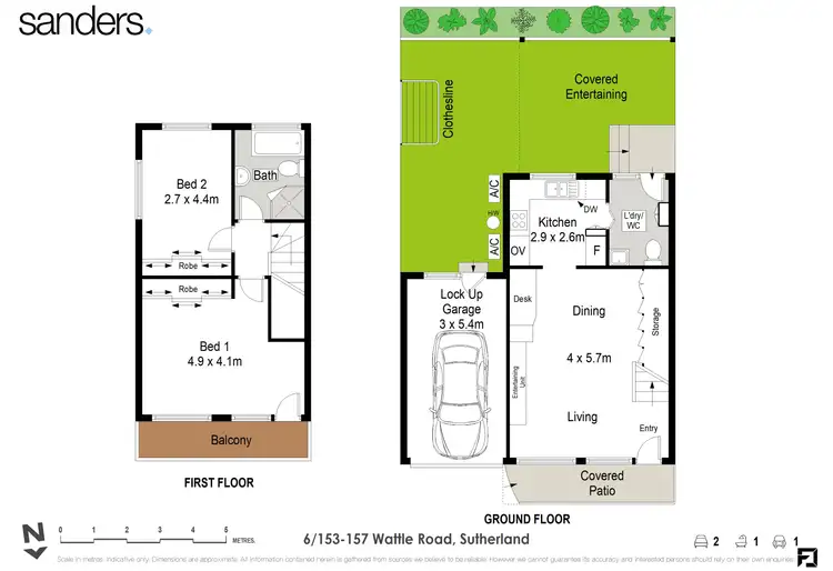 Floorplan of Homely townhouse listing, 6/153-157 Wattle Road, Sutherland NSW 2232
