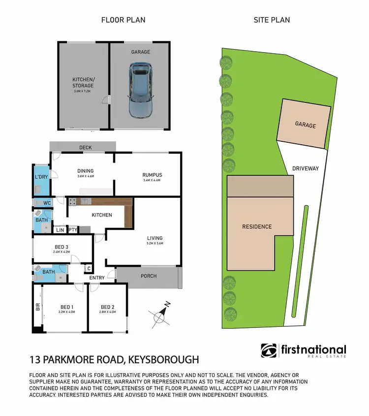 Floorplan of Homely house listing, 13 Parkmore Road, Keysborough VIC 3173