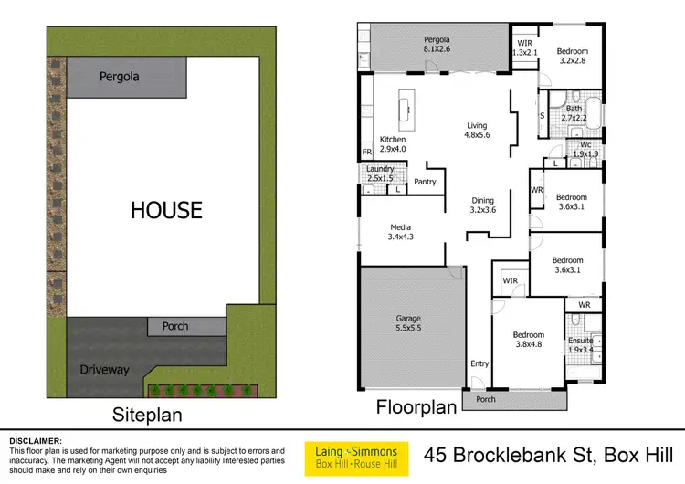 Floorplan of Homely house listing, 45 Brocklebank Street, Box Hill NSW 2765
