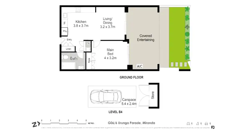 Floorplan of Homely apartment listing, G06/6 Urunga Parade, Miranda NSW 2228