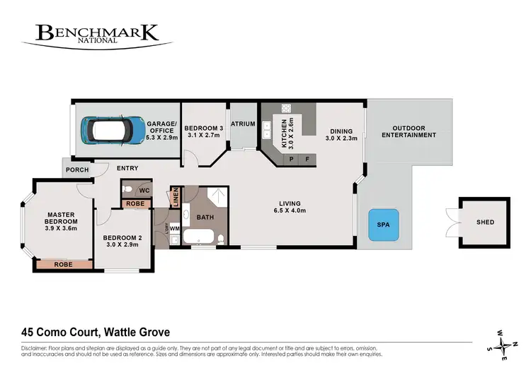 Floorplan of Homely house listing, 45 Como Court, Wattle Grove NSW 2173