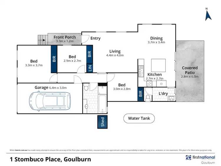Floorplan of Homely house listing, 1 Stombuco Place, Goulburn NSW 2580